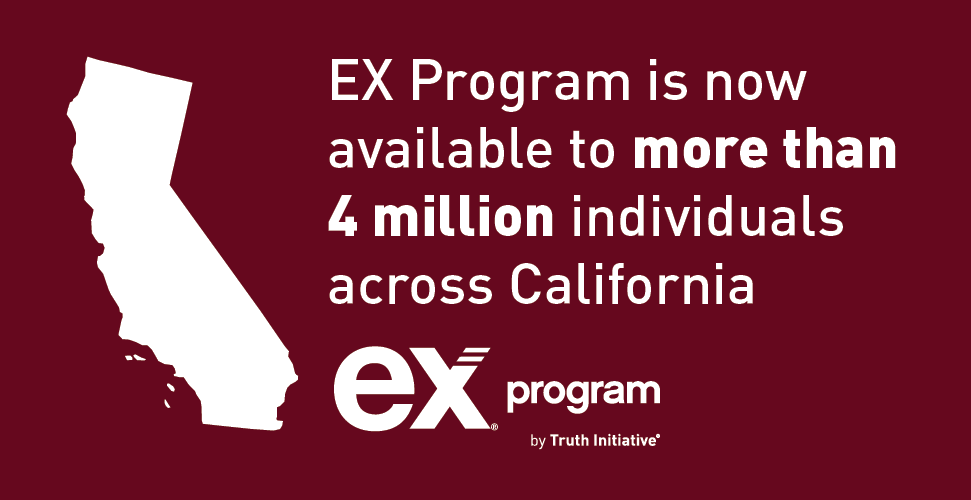 Graphic showing EX Program available to over 4 million people in California